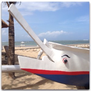Even the boats smiles in Bali