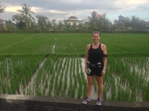 Katja in the rice fields