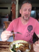 Arne eats spicy food