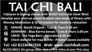 TAI CHI BALI 2014 - BALI ADVERTISER - TAI CHI GROUP CLASSES