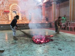 The women cleaning up after the show