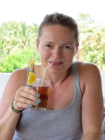 Katja with the welcome drink