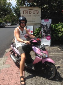 Drive a pink scooter in Asia - Check!
