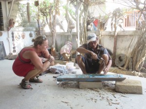Katja and the nice wood carver
