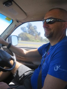 Driving car on the left side of the road