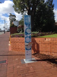 Water tower for drinking and bottle refill