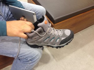 Katja's new hiking boots