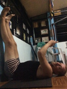 Stretching while writing this post