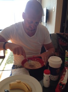 Instant oatmeal - Add banana, extra cereal and milk