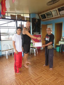 Me getting my certificate