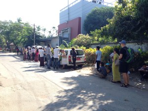The line at the Thai Embassy