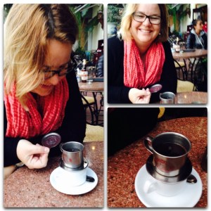 Slow dripping coffee