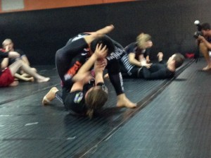 Katja sparring BJJ
