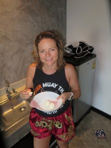 Breakfast for a champion