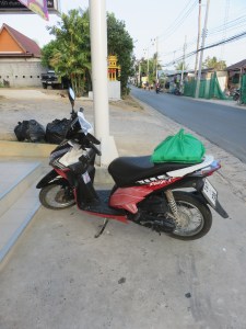 Pizza express - quick stop at the Family Mart to load up on water and soda water