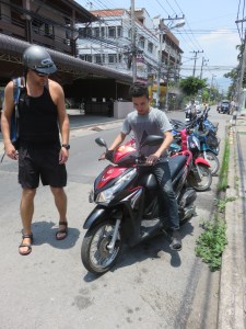 "This is how the bike works", I think he said. But he could not speak English