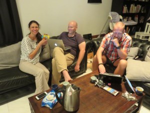 Staying up late and talking