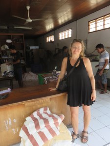 Dropping off laundry